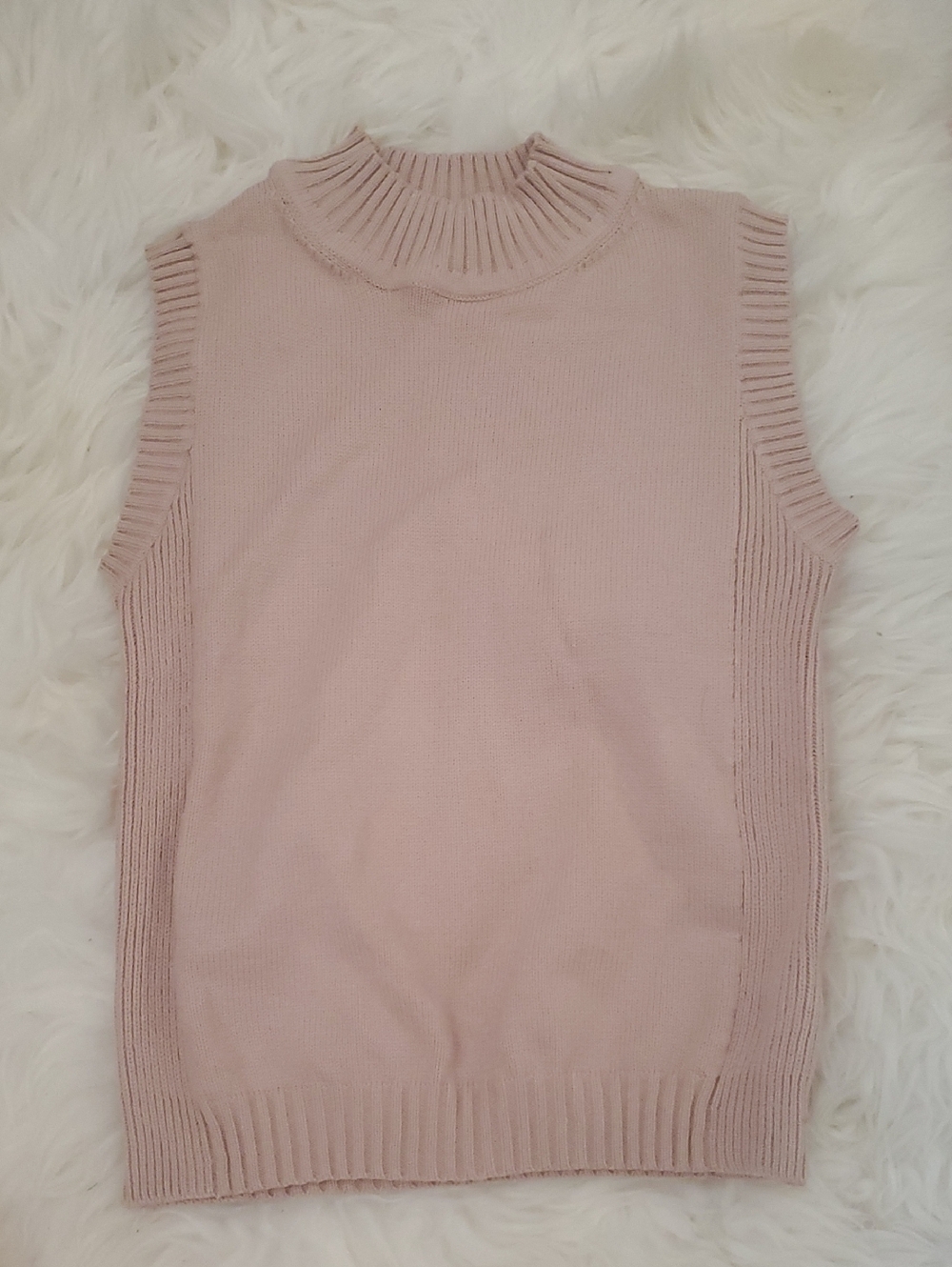 Sleeveless Mock Neck Knit Top